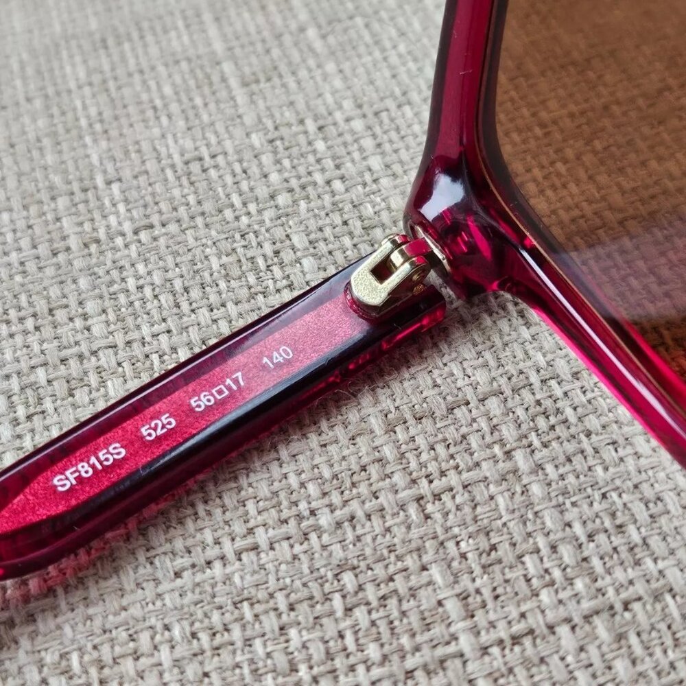 Salvatore Ferragamo Women Sunglasses Burgundy SF815S 56[]17 140 Italy - Picture 9 of 12